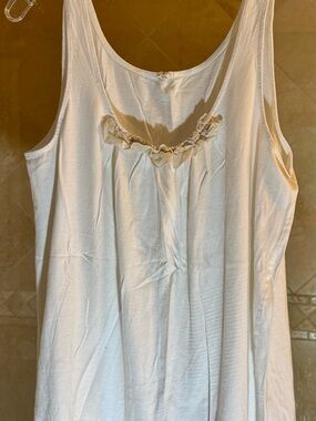 J Crew Sleeveless Ruffle-Trim Tank Top